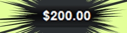 $200入金