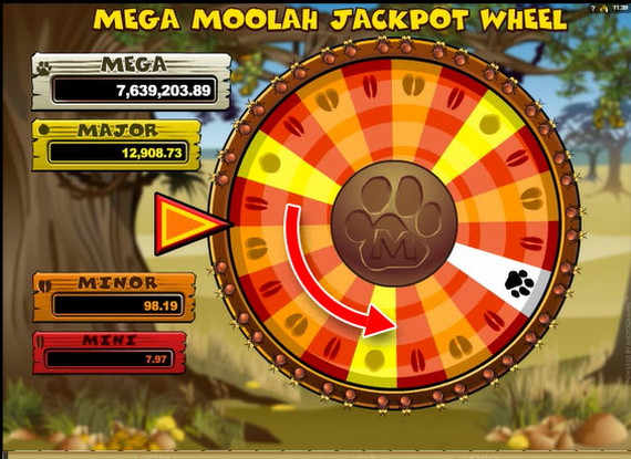 ジャックポットボーナスのルーレット