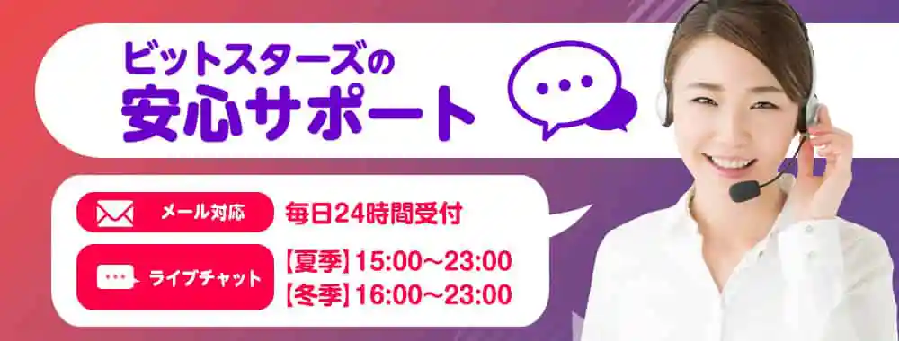 ビットスターズのサポート情報