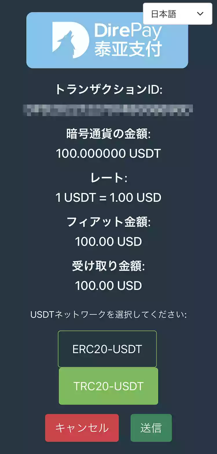 送金手続きを行う