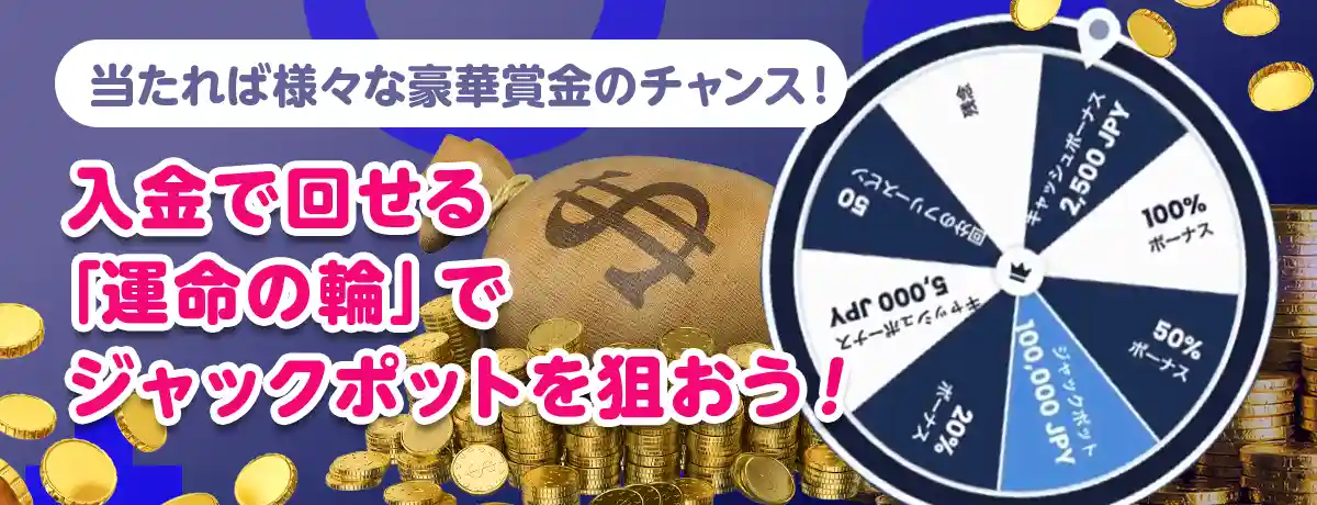 入金すると回せるキャンペーン「運命の輪」