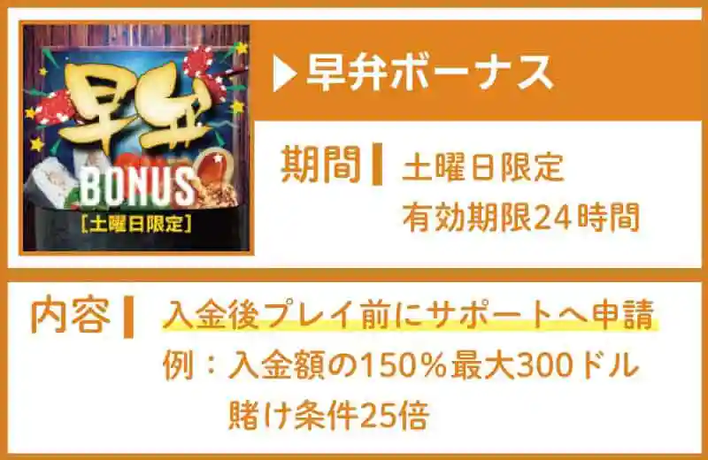 早弁ボーナス