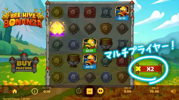 マルチプライヤーが付属する