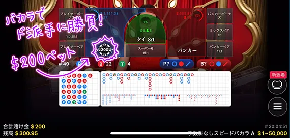 バカラに挑戦