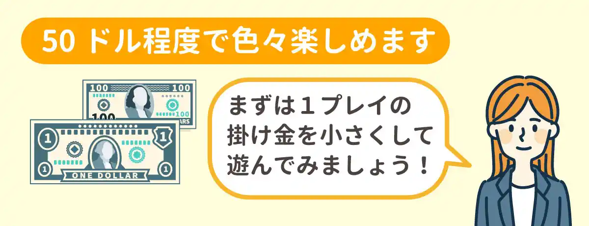 軍資金は5千円ていどから