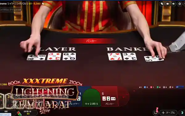 XXXtreme Lightning Baccarat(エクストリームライトニングバカラ)