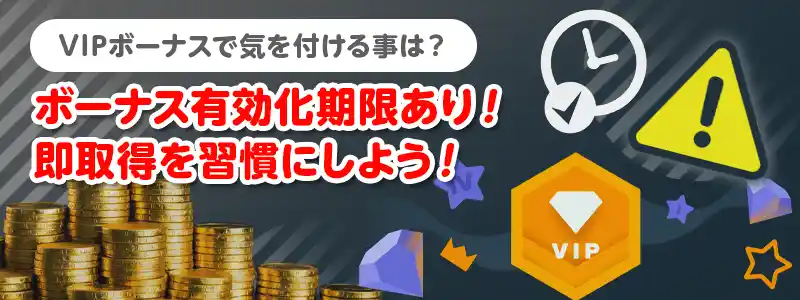 ステークカジノのVIPクラブ・ボーナスの注意点