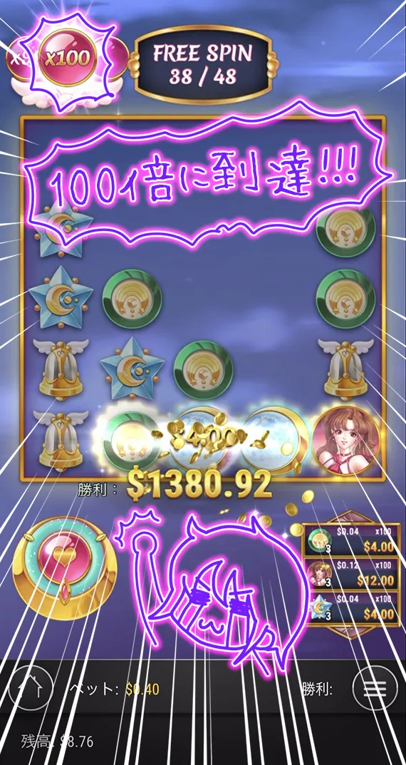 100倍到達