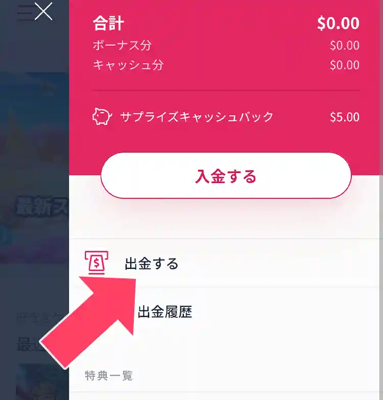 右上の人型のアイコンをタップする